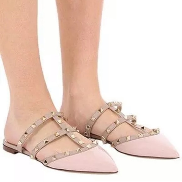 Valentino Rockstud mules in light pink - Picture 7 of 11